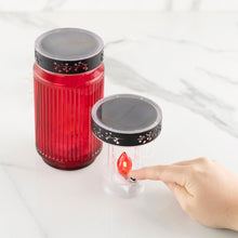 Carica l'immagine nel visualizzatore di Gallery, Hofer Candele, luce solare a LED in vetro [rosso] 3 anni di durata della luce, resistente alle intemperie, per esterni, 