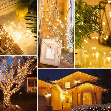 Carica l'immagine nel visualizzatore di Gallery, Catene Luminose 220 LED, 25 m, 8 modalità, ghirlanda luminosa impermeabile, esterno e interno in rame, con timer da remo