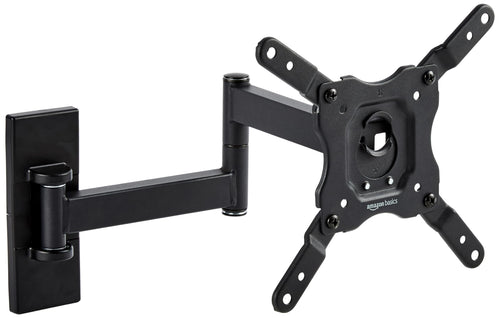 Amazon Basics Supporto a parete per TV Full Motion, si adatta a TV da 30 a 102 cm e VESA 200 x 200, Nero