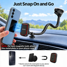Carica l'immagine nel visualizzatore di Gallery, APPS2Car supporto magnetico per auto,adatto a parabrezza e cruscotti, è dotato di 6 potenti magneti, un supporto a collo
