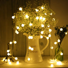 Carica l'immagine nel visualizzatore di Gallery, EXTRASTAR 2 set Luci Della Stringa Della Palla Luci Batteria Alimentato, 5M 50 LED Stringa luci LED Impermeabile catena 