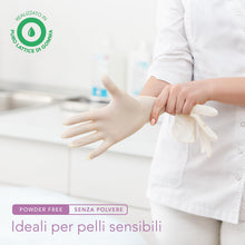 Carica l'immagine nel visualizzatore di Gallery, AIESI® Guanti in Lattice monouso senza polvere uso medico DOCTOR GLOVES