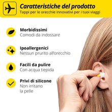 Carica l'immagine nel visualizzatore di Gallery, Tappi Alpine FlyFit – Regola la pressione per prevenire dolore al timpano – Filtri morbidi studiati per viaggiare – Mate
