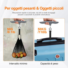 Carica l'immagine nel visualizzatore di Gallery, GRIFEMA GA2006 Bilancia da Bagaglio Digitale 50 kg Argento