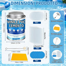 Carica l'immagine nel visualizzatore di Gallery, Kit Riparazione Piscina PVC, Include 15 Cerotti Trasparenti, 170 g