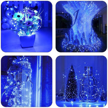 Carica l'immagine nel visualizzatore di Gallery, Luci di Natale 20M 200 LED, Catena Luminosa Filo di Rame Blu Impermeabile Luci Albero di Natale da Esterno Interno Natal