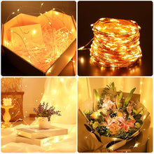 Carica l'immagine nel visualizzatore di Gallery, Vicloon Luci a Stringa USB, 2x10M 100 LED ,Telecomando Timer,Bianco Caldo