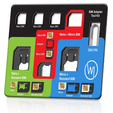 Carica l'immagine nel visualizzatore di Gallery, Wicked Chili, Set Adattatore per SIM 4 in 1 per Cellulare, Smartphone e