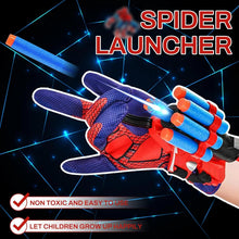 Carica l'immagine nel visualizzatore di Gallery, LIVESTN Set di 2 Spiderm Guanti per Bambino, Launcher Glove Guanti Launcher per Giochi con Spiderm Maschera e Spiderm Tatuaggi Spiderm Web Launcher Toy, Giocattolo Educativo per Bambini (D)