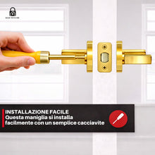 Carica l'immagine nel visualizzatore di Gallery, Maniglie Porte Interne a Leva in Alluminio con Rosetta 45 mm – Coppia con Set Completo di Accessori per Porte in Legno, 