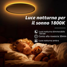 Carica l'immagine nel visualizzatore di Gallery, Oumida 30CM Plafoniera LED Soffitto Dimmerabile, 24W 2800LM Lampada led soffitto con Telecomando, Luce Notturna 1800k, P