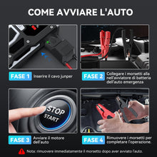 Carica l'immagine nel visualizzatore di Gallery, ACEZUK Avviatore Batteria Auto,7000A Avviatore di Emergenza per Auto/Moto