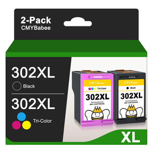 CMYBabee 302 XL 302XL Cartucce d'inchiostro Rigenerate per Cartucce HP 302 Nero e Colore per Envy 4520 4522 4527 DeskJet 1110 2130 3630 3632 3634 3636 Officejet 3830 3833 3834 4650 4657 5220 5230 5232