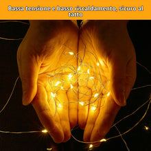 Carica l'immagine nel visualizzatore di Gallery, Luci LED a Batteria, 20 Pezzi Luci Stringa 1M Filo di Rame con 10 LEDs Catena Luminosa Natale per Esterni e Interni, Cas