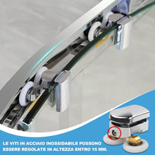 Carica l'immagine nel visualizzatore di Gallery, 4 Set Rulli per Porta Doccia Ø25 mm, Rotelle per Box Doccia in Vetro 4–6 mm, Cuscinetti Silenziosi e Resistenti, Kit per