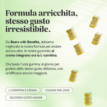 Carica l'immagine nel visualizzatore di Gallery, Bears with Benefits - Gommose Cromo e L-Carnitina - Metabolismo - 30 pezzi