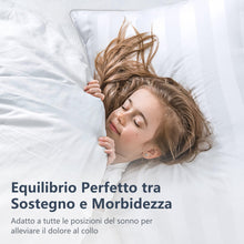 Carica l'immagine nel visualizzatore di Gallery, TESQ Cuscini Letto 50x70 cm Set di 2 Cuscino Morbidi e Confortevoli, Qualità Alberghiera di Lusso, Traspiranti e Anallergici, Ideali per Chi Dorme di Lato, sulla Schiena e a Pancia in Giù, Lavabili