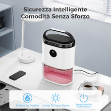 Carica l'immagine nel visualizzatore di Gallery, Deumidificatore 2300ML, Deumidificatore Casa Muffa con Sensore Display, Timer 48H, 7 Colori Luce, Sbrinamento Automatico