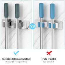 Carica l'immagine nel visualizzatore di Gallery, HOMEASY Porta Scope Parete 2 Pezzi, Acciaio Inox, Argento