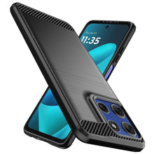 Carica l'immagine nel visualizzatore di Gallery, Custodia Cover per Motorola Moto G56/G57/G57 Power/G67 Power 5G,Spazzolata e Fibra di Carbonio Morbido Silicone TPU Cove