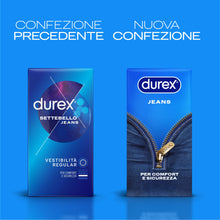 Carica l'immagine nel visualizzatore di Gallery, Durex Settebello Jeans, Preservativi Classici, Vestibilità Regular, 10 Profilattici