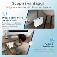 Carica l'immagine nel visualizzatore di Gallery, Scatola Gestione Cavi in ABS Resistente al Calore 32x20x11 cm Organizer per Multipresa e Fili con Montaggio a Parete o P