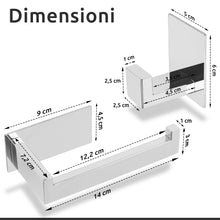 Carica l'immagine nel visualizzatore di Gallery, ECENCE Set Porta Asciugamani Adesivi cromo