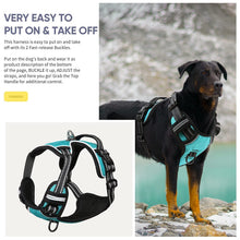 Carica l'immagine nel visualizzatore di Gallery, HEELE Pettorina Cane, Imbracatura Sganciata Rapido dal Collo, Pettorina Anti-tiro Riflettente e Regolabile con Maniglia Comoda, Morbida e Imbottita per Cani Piccola Media Grande, Turchese XL