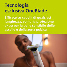 Carica l'immagine nel visualizzatore di Gallery, Philips OneBlade Intimate, cura intima, rifinitura e rasatura con protezione extra della pelle, Rasatura precisa e confortevole - senza radere completamente a zero, modello QP1924/30
