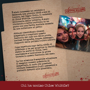 Detective gioco investigative – Caso da risolvere italiano – Un Mistero di omicidio e un Caso da risolvere – Giochi da tavolo adulti 14+ - Omicidio di una milionaria - Cryptic Killers