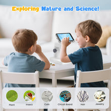 Carica l'immagine nel visualizzatore di Gallery, Microscopio digitale 4,5" IPS, 5-1000X Microscopio Elettronico Portatile USB con 8 luci LED Regolabili Scheda di memoria da 32 GB per bambini adulti