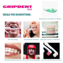 Carica l'immagine nel visualizzatore di Gallery, Gripdent Tabs 54 - Compresse disinfettanti - Disinfetta e sbianca dentiere, bites, paradenti, apparecchi ortodontici e d