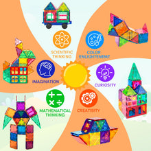 Carica l'immagine nel visualizzatore di Gallery, 70Pcs Giocattoli da Costruzione Magnetici, Set di Costruzioni Giocattolo Magnetiche, Giocattoli Educativi da Costruzione