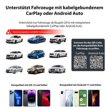 Carica l'immagine nel visualizzatore di Gallery, sunweyer CarPlay wireless a forma di T e adattatore automatico Android: aggiornamento cablato a wireless, design compatt