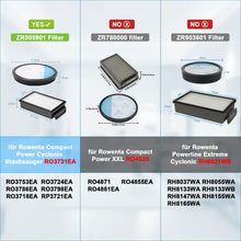 Carica l'immagine nel visualizzatore di Gallery, 2 filtro di ricambio per Rowenta Compact Power Silence Force Cyclonic