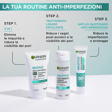 Carica l'immagine nel visualizzatore di Gallery, Garnier Maschera 3in1 Argilla, Per Pelli Miste e Con Imperfezioni, Effetto Purificante e Anti-Brufoli, Impurità Rimosse 