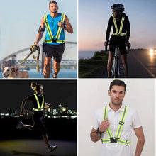 Carica l&#39;immagine nel visualizzatore di Gallery, Nutabevr 2 Pezzi Bretelle Catarifrangenti, Giacca da Lavoro Regolabile ad Alta visibilità, Multiuso ad Imbragatura Riflettente, per attività all&#39;aperto, Corsa, Ciclismo, Motociclismo