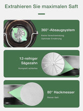 Carica l'immagine nel visualizzatore di Gallery, JUILIST Centrifuga Frutta e Verdura, 400W Estrattore di Succo a Freddo con 65 MM Bocca Larga, 3 Velocità, Acciaio Inox, Piedi Antiscivolo, Includi Spazzola, Facile Pulizia, Senza BPA (argento)