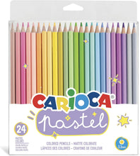 Carica l'immagine nel visualizzatore di Gallery, Carioca Pastel - Matite Colorate, Matite Esagonali Lavabili per Bambini, Resistenti, Colori Assortiti e Brillanti, Facili da Temperare, 24 Pezzi
