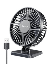 Carica l'immagine nel visualizzatore di Gallery, Gaiatop Ventilatore USB da scrivania, piccolo ma potente, portatile, silenzioso, 3 velocità, regolabile, mini ventilator