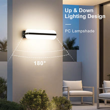 Carica l'immagine nel visualizzatore di Gallery, VivaLet Applique da Esterno/Interno 20W 2000LM, Illuminazione Up &amp; Down Lampada da Parete a Parete, 4000K IP65 Luce da E
