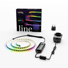 Carica l'immagine nel visualizzatore di Gallery, Twinkly Line Starter Kit 1.5m, Striscia LED Multicolore Magnetica e Adesiva, Kit con Controller Intelligente, Compatibil