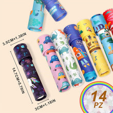 Carica l'immagine nel visualizzatore di Gallery, 14 Pezzi Caleidoscopi per Bambini, Bomboniere per Feste di Compleanno per Bambini, Giocattolo Caleidoscopio di Carta Cla
