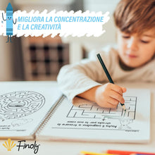 Carica l&#39;immagine nel visualizzatore di Gallery, Finoly Libri Pregrafismo per Bambini | Libri Pregrafismo 3-6 Anni | Libro per Imparare a Scrivere A4 | Impariamo a Tracciare | Libro Ricalcare Lettere e Numeri | Quaderni Pregrafismo Attività Bambini