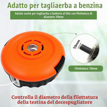 Carica l'immagine nel visualizzatore di Gallery, Testina per decespugliatore P25, adatta per McCulloch B26PS T26CS MT260CLS