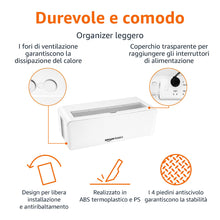 Carica l'immagine nel visualizzatore di Gallery, Amazon Basics Scatola portacavi per nascondere e organizzare i cavi, grande, colore: bianco