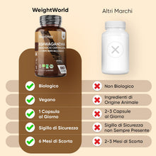 Carica l'immagine nel visualizzatore di Gallery, Ashwagandha e Pepe Nero Bio, 180 Capsule Vegane, 6 Mesi di Scorta Bio