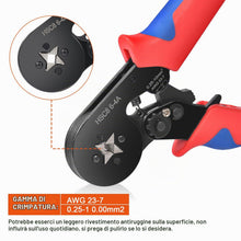 Carica l'immagine nel visualizzatore di Gallery, Flintronic Pinza Crimpatrice, Pinza Crimpatrice Capicorda, per 0.25-10mm²
