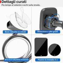 Carica l'immagine nel visualizzatore di Gallery, APPS2Car supporto magnetico per auto,adatto a parabrezza e cruscotti, è dotato di 6 potenti magneti, un supporto a collo