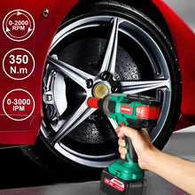 Carica l&#39;immagine nel visualizzatore di Gallery, Avvitatore a Impulsi 18V, HYCHIKA 350Nm Avvitatori a Massa Battente 3000 IPM, 4.0Ah Batteria 18V, 3x Chiavi A Bussola per 17/19/21mm, Caricatore, Mandrino 13mm (1/2&quot;)
